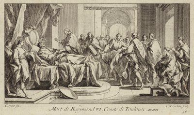 Mort de Raymond VI, comte de Toulouse - Charles Nicolas II Cochin