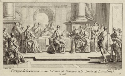 Partage de la Provence entre les comtes de Toulouse et de Barcelone, 1125 - Charles Nicolas II Cochin