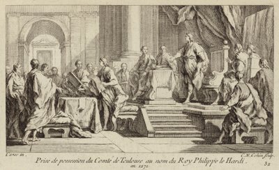 Prise de possession du comté de Toulouse au nom du roi Philippe III de France - Charles Nicolas II Cochin