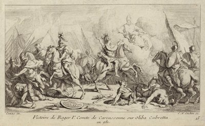 Victoire de Roger Ier, comte de Carcassonne, sur Oliba Cabreta, 981 - Charles Nicolas II Cochin