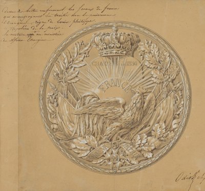 Conception pour la médaille commémorant la Charte de 1830 - Charles Nicolas Odiot