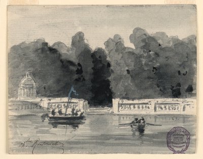 Un lac dans un parc - Charles Nicolas Ransonnette