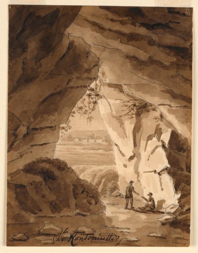 Dans une grotte - Charles Nicolas Ransonnette