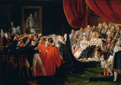 France, Versailles, La Duchesse de Berry présentant le Duc de Bordeaux aux spectateurs - Charles Nicolas Raphael Lafond