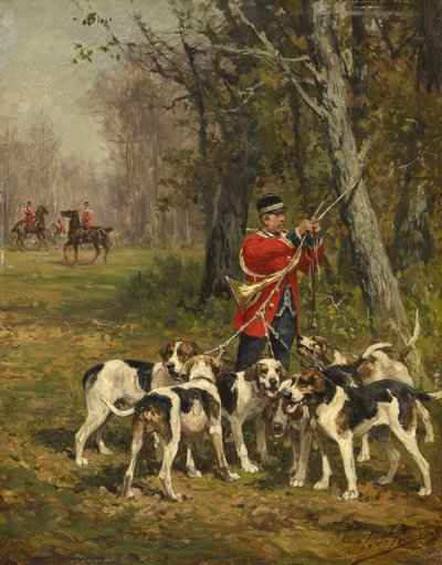Chiens de chasse, vers 1850-97 - Charles Oliver de Penne