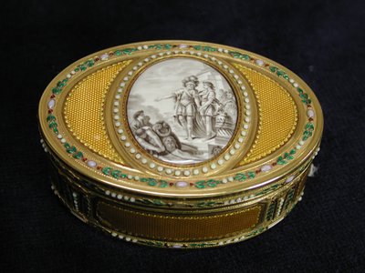 Tabatière avec miniature représentant le départ de Télémaque d