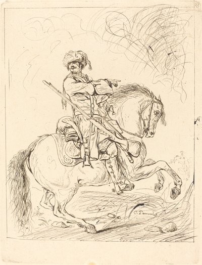 Un dragon à cheval - Charles Parrocel