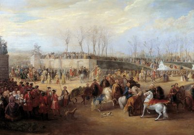 Réception de Mehemet Effendi ambassadeur turc du grand sultan Achmet par le roi Louis XV le 21 mars - Charles Parrocel