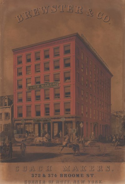 Brewster & Co. Fabricants de carrosses, 372 & 374 Broome St., vers 1860-70 - Charles Parsons