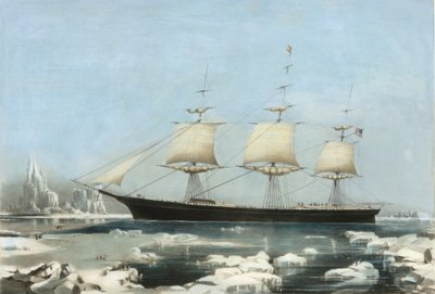 Clipper Ship Red Jacket - Dans la glace au large du Cap Horn, lors de son passage d