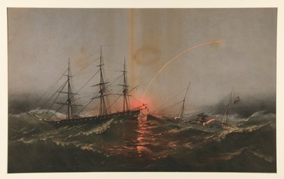 La frégate américaine Sabine, sauvant un bataillon de marines américains du transport Governor - Charles Parsons
