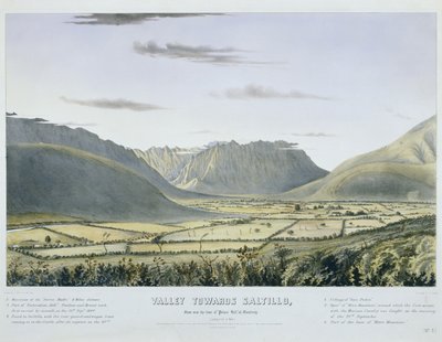 Vallée vers Saltillo, depuis la base de "Palace Hill," à Monterrey. [Regardant vers le sud-ouest.]... [No. 3.] [avec l