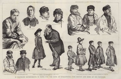 Les expériences de M. Pasteur à Paris pour la guérison de la rage, le docteur et certains de ses patients - Charles Paul Renouard