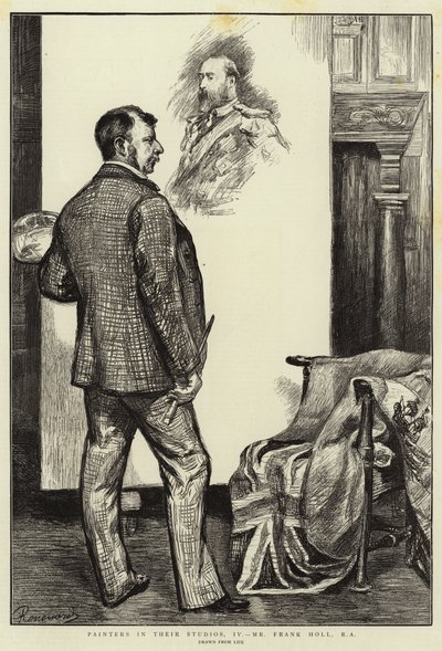 Peintres dans leurs ateliers, IV, M. Frank Holl, RA - Charles Paul Renouard