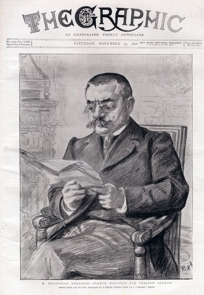 Portrait de Théophile Delcassé (1852-1923), homme politique français et ministre des Affaires étrangères - Charles Paul Renouard