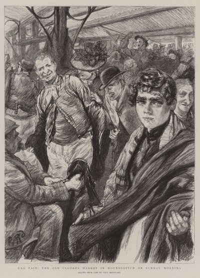 Rag Fair, le marché aux vieux vêtements à Hounsditch le dimanche matin - Charles Paul Renouard