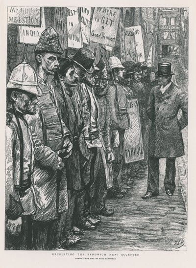 Recrutement des hommes-sandwichs - Charles Paul Renouard