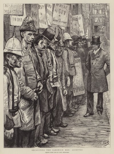 Recrutement des hommes-sandwichs, accepté - Charles Paul Renouard