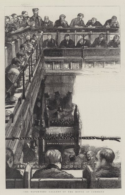 La galerie des reporters de la Chambre des communes - Charles Paul Renouard