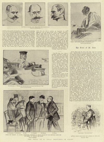 Le Procès de M. Zola, croquis au tribunal - Charles Paul Renouard