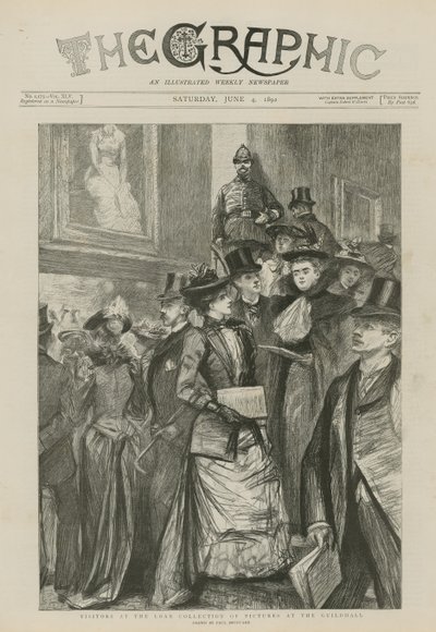 Visiteurs à la collection de prêt de tableaux à la Guildhall - Charles Paul Renouard