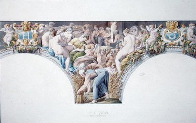 Ms 1014 Frise de la salle de bal à Fontainebleau, planche d