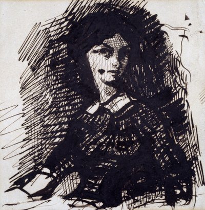 Portrait de Jeanne Duval, milieu du 19ème siècle - Charles Pierre Baudelaire