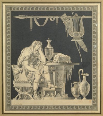 Achille pleurant la mort de Patrocle - Charles Pierre Joseph Normand