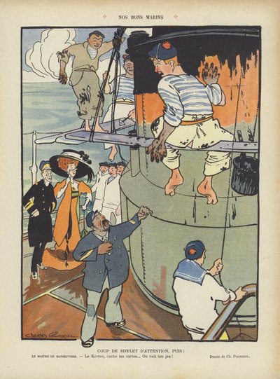 Nos bons marins. Illustration pour Le Rire - Charles Pourriol