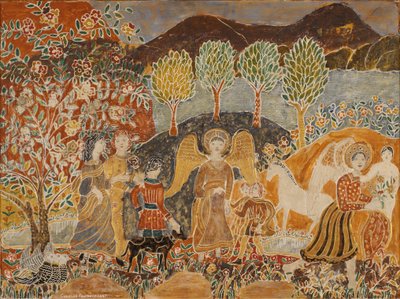 Anges dans un paysage - Charles Prendergast