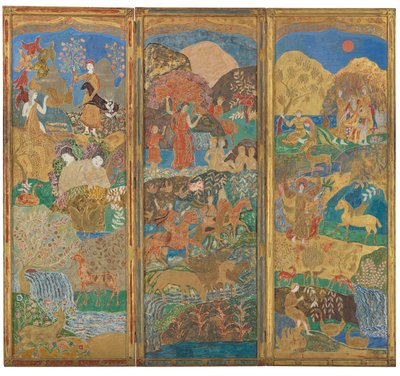 Paravent à trois panneaux - Charles Prendergast
