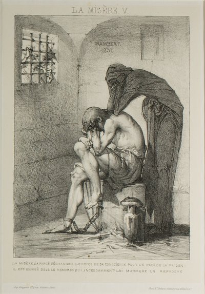 Assiette cinq de la misère - Charles Rambert