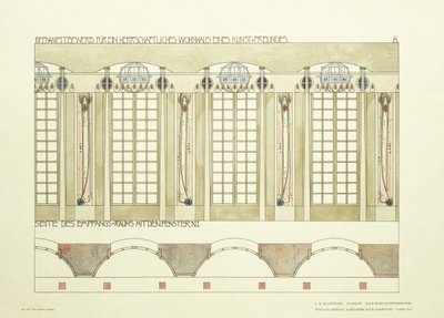 Salle de réception et de musique, c.1901 - Charles Rennie (after) Mackintosh