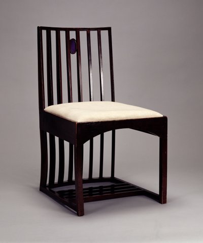 Chaise dans le salon, HousHill, Glasgow, 1904 - Charles Rennie Mackintosh