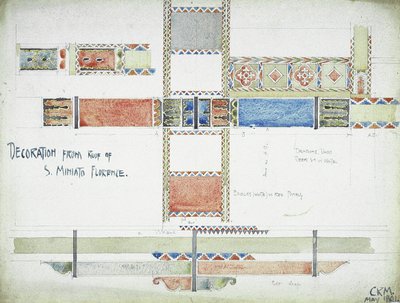 Décoration du toit de S. Miniato, Florence, 1891 - Charles Rennie Mackintosh