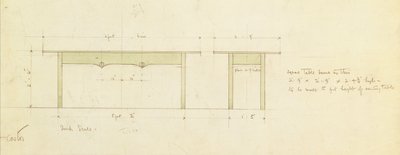 Conception pour une table à manger et une petite table - Charles Rennie Mackintosh