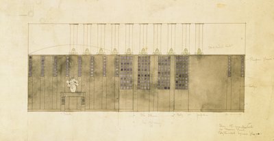 Design pour un mur, une table et des portes, 1905 - Charles Rennie Mackintosh