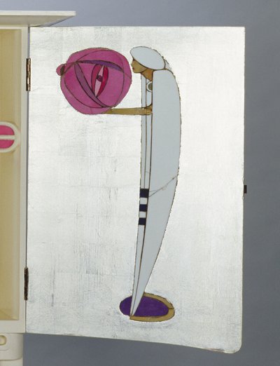 Figure en manteau et turban arabes tenant une lanterne - Charles Rennie Mackintosh