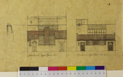 Studio de Harold Squire : élévations, élévation alternative à Glebe Place - Charles Rennie Mackintosh