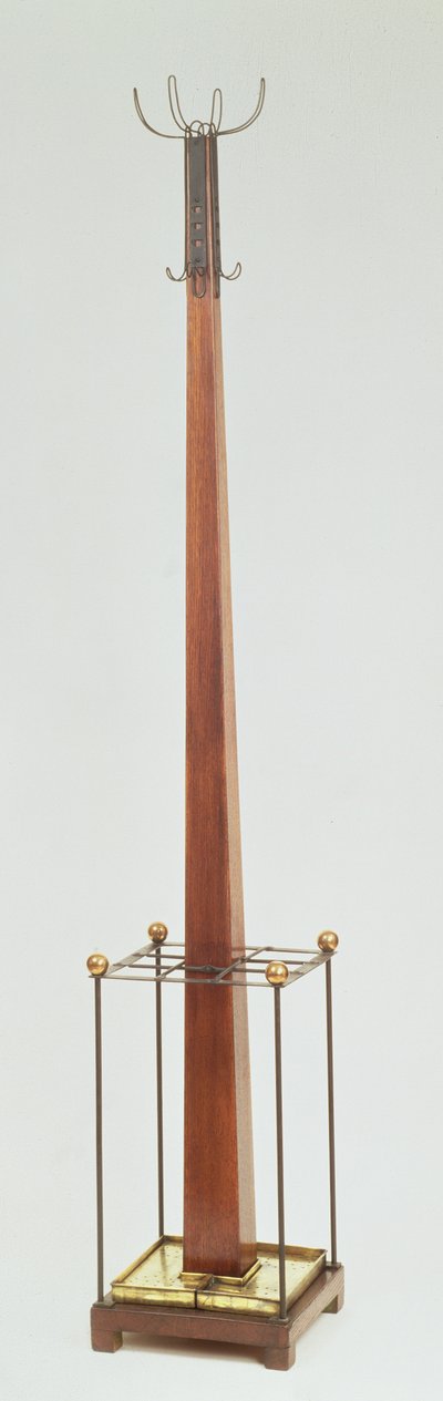 Porte-manteau, porte-chapeau et porte-parapluie pour la salle à manger blanche, Ingram Street Tearooms, 1905 - Charles Rennie Mackintosh