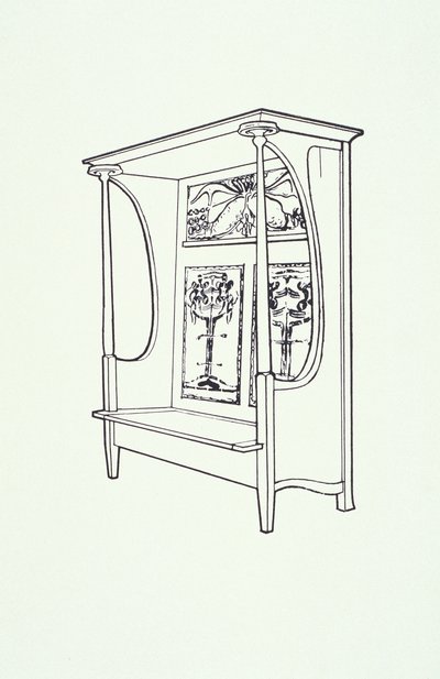 Dessin au trait de mobilier (un placard), c.1910 - Charles Rennie Mackintosh