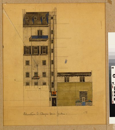 Londres, Élévation du studio proposé à Glebe Place et Upper Cheyne Walk - Charles Rennie Mackintosh