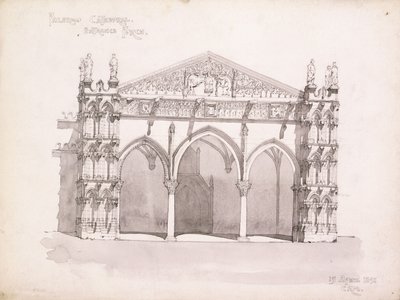 Cathédrale de Palerme, étude du porche d
