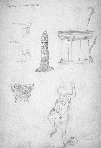 Croquis de Pompéi, 1891 - Charles Rennie Mackintosh