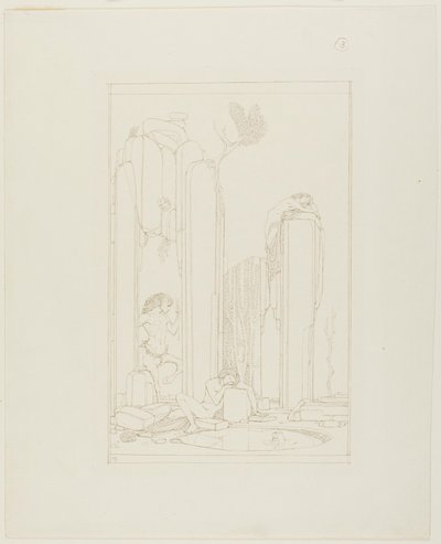 Narcisse au bord de la piscine ; illustration pour "Le Disciple" d