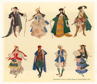 Dessins originaux pour Les Gondoliers - Charles Ricketts