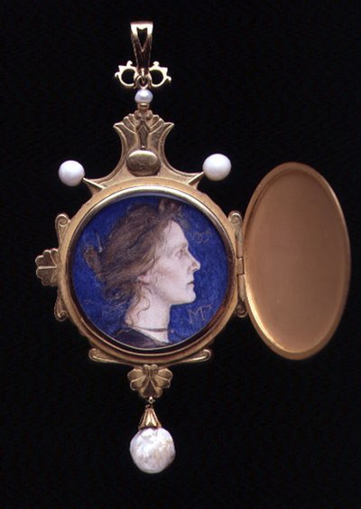 Pendentif Pégase contenant une miniature de Miss Edith Emma Cooper (1862-1913) 1901 - Charles Ricketts