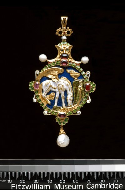 Pendentif : Pégase buvant à la fontaine d