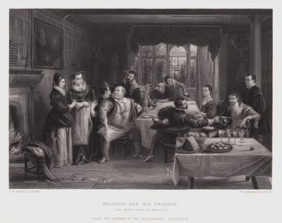 Falstaff et ses amis - Charles Robert (after) Leslie