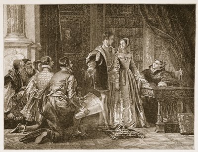 La réticence de Lady Jane Grey à accepter la couronne, Sion House, 8 juillet 1553, illustration de 